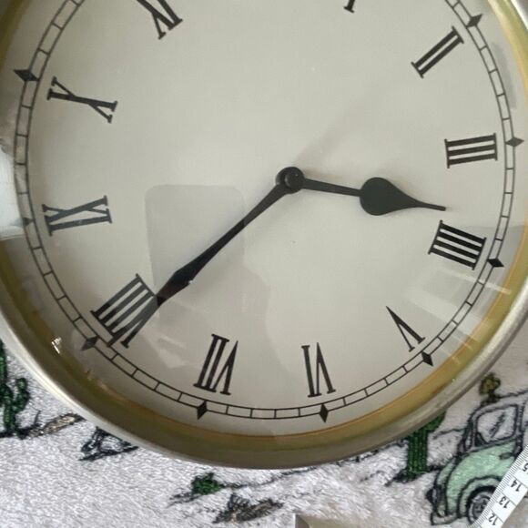 Heavy duty metal silver stainless steel stopwatch round barn farm wall clock 9” - Picture 5 of 14